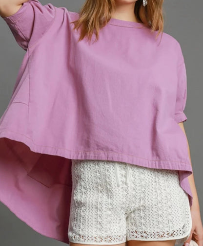 z  Oversized Half Sleeved top with Back Pleats ( $10 OFF)
