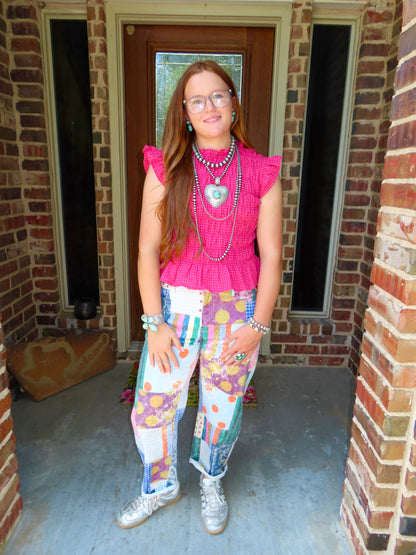 z   Jewel Patch Barrel Jeans
