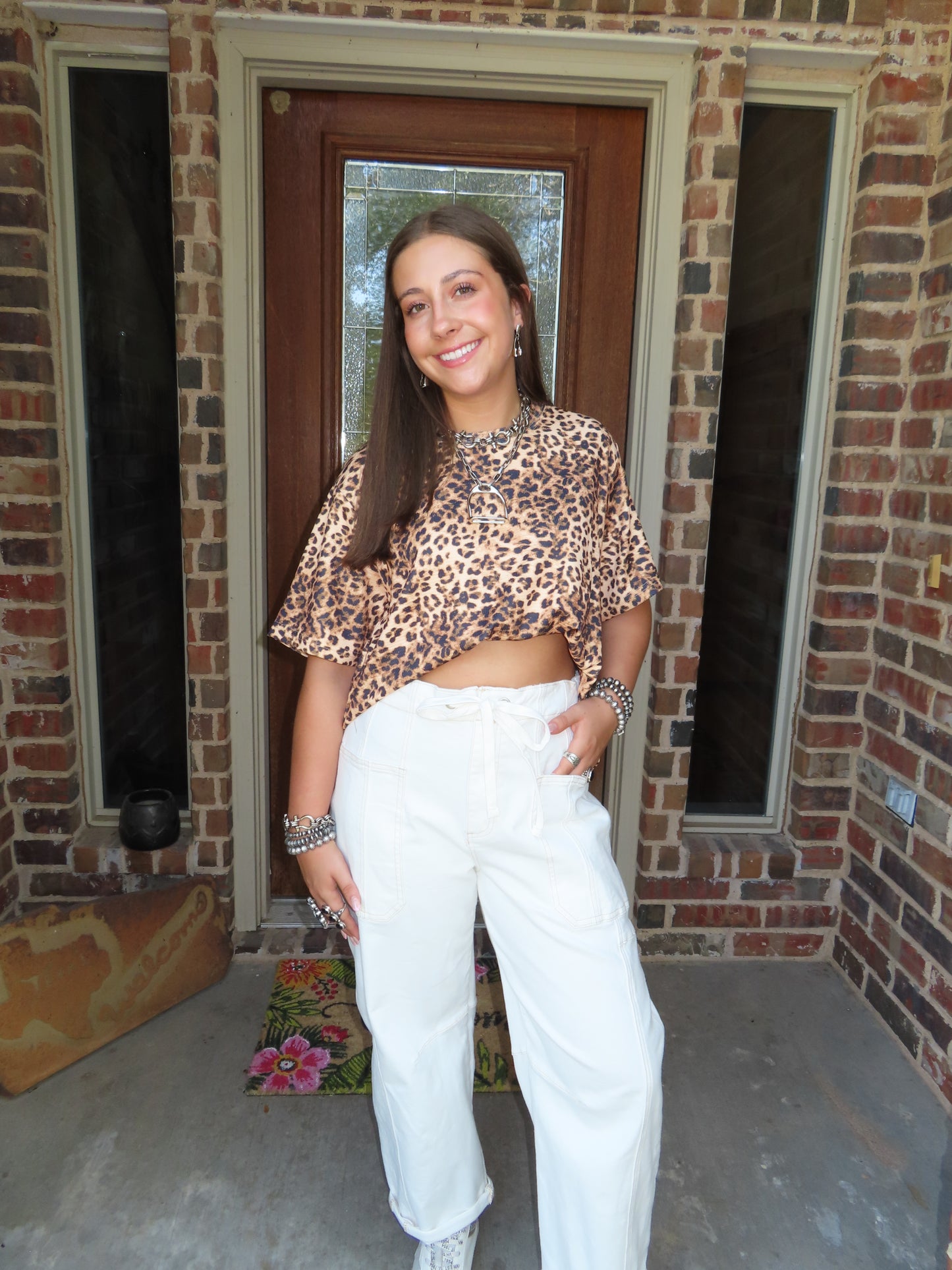 z   Spot Me Out Leopard Top