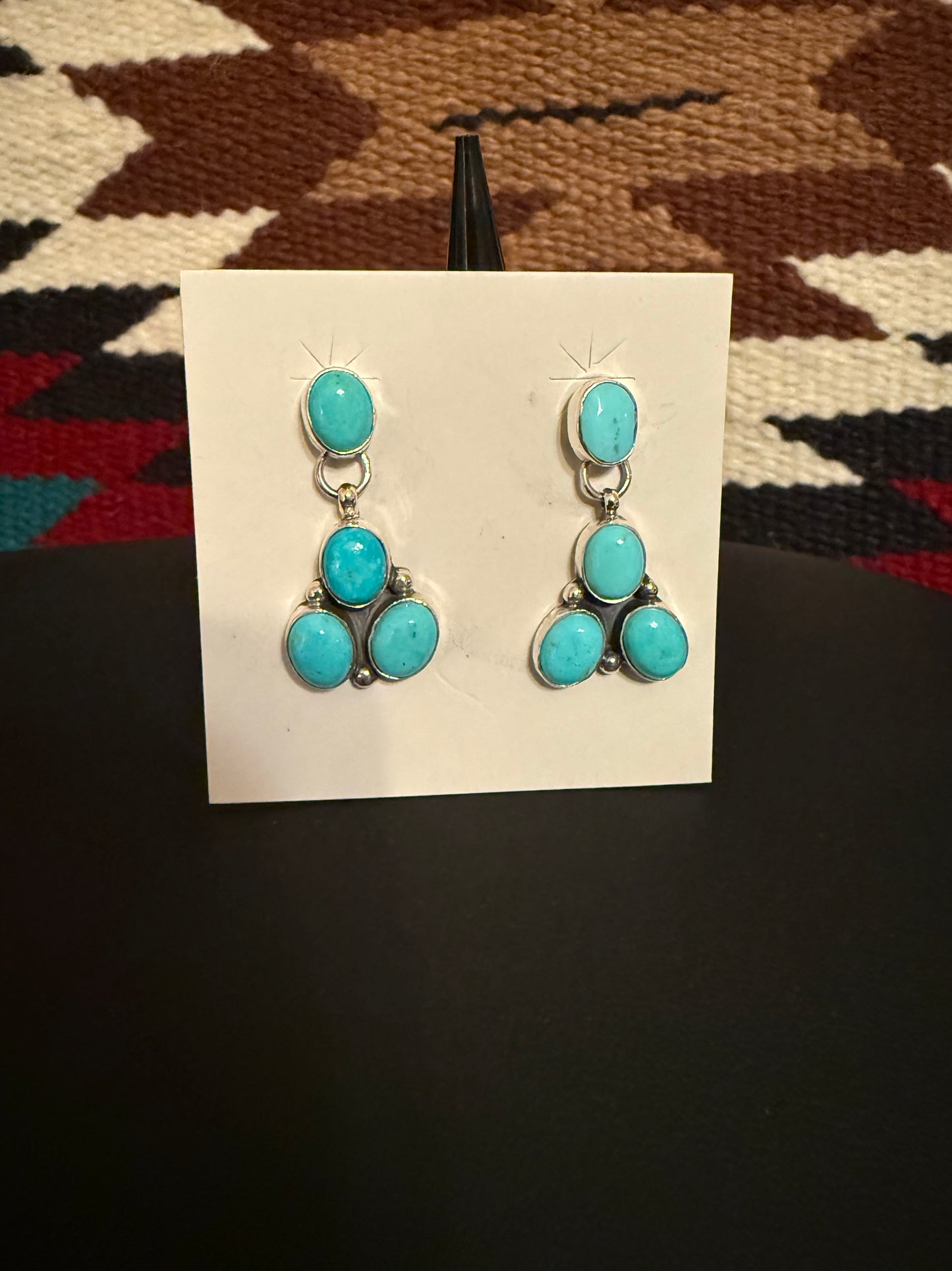 Sterling Silver and Sleeping Beauty Turquoise Earrings