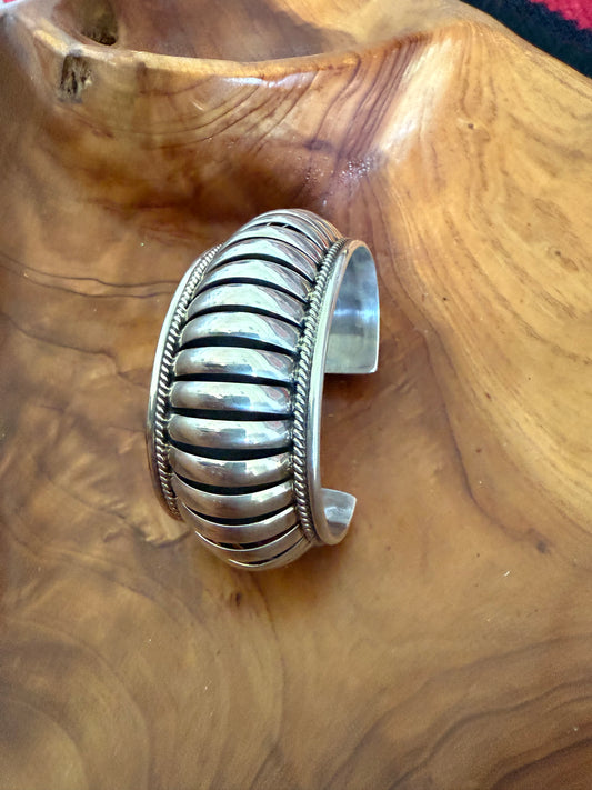 Sterling Silver Cuff by Navajo Priscilla Apache