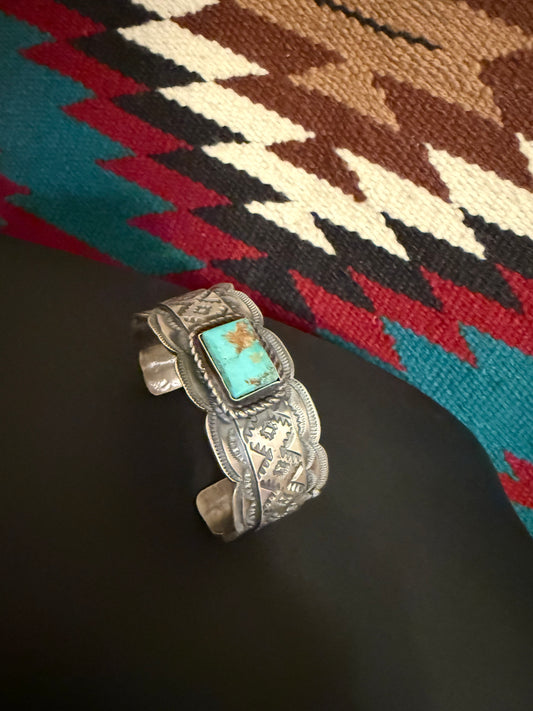 Sterling Silve and Royston Turquoise Cuff
