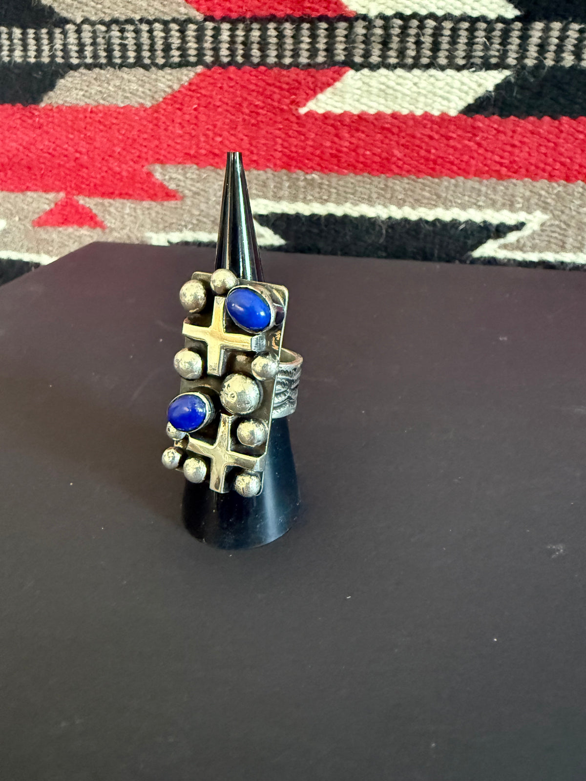 Sterling Silver and Lapis Ring By Chimney Butte Size 6 1/2