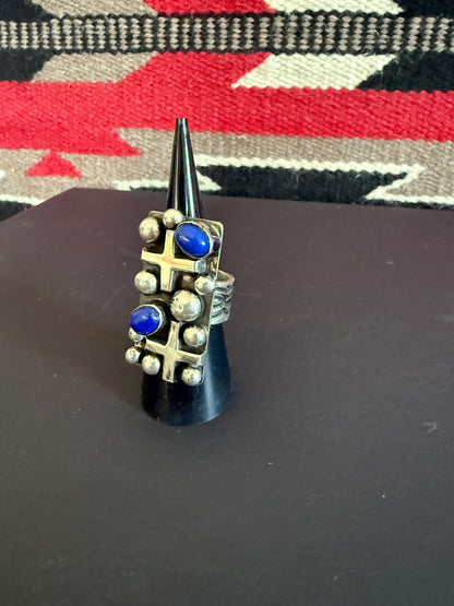 Sterling Silver and Lapis Ring By Chimney Butte Size 6 1/2