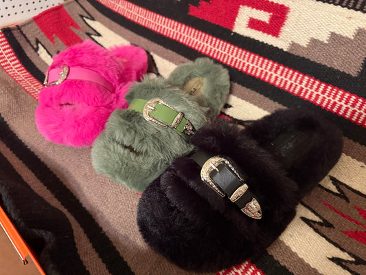 z   Home Buckles Pop Slippers