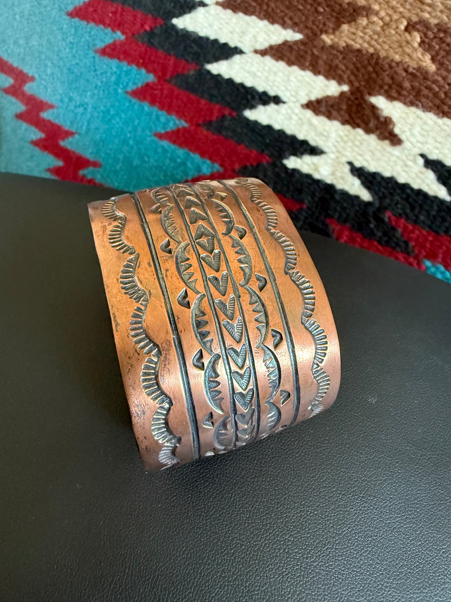 Copper Stamped Cuff #1