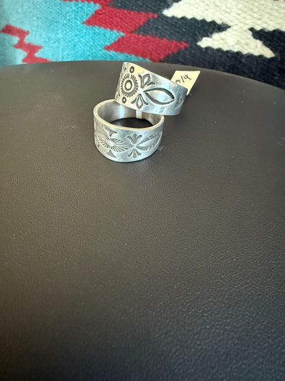 Sterling Silver Stamped Rings