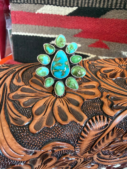 Sonoran Gold Cluster Ring By Geneva Apachito