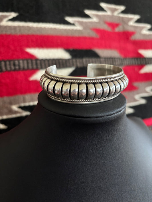 Sterling Silver Cuff by Navajo Priscilla Apache