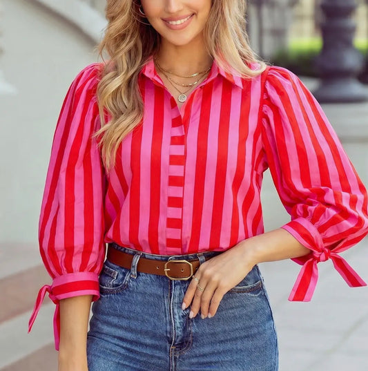 z   Vibrant Striped Top