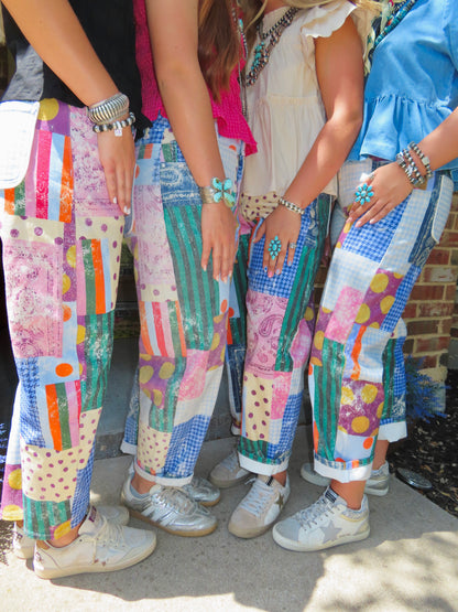 z   Jewel Patch Barrel Jeans