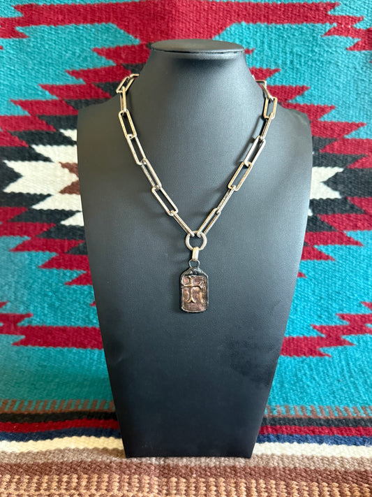 v2 Faith Link Chain Necklace 22" Long