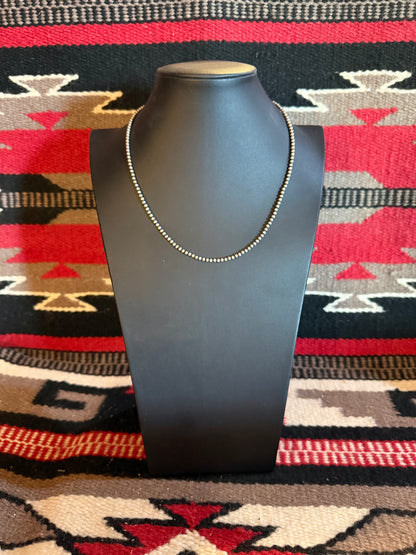 3mm Navajo Pearl Necklace 18" Long