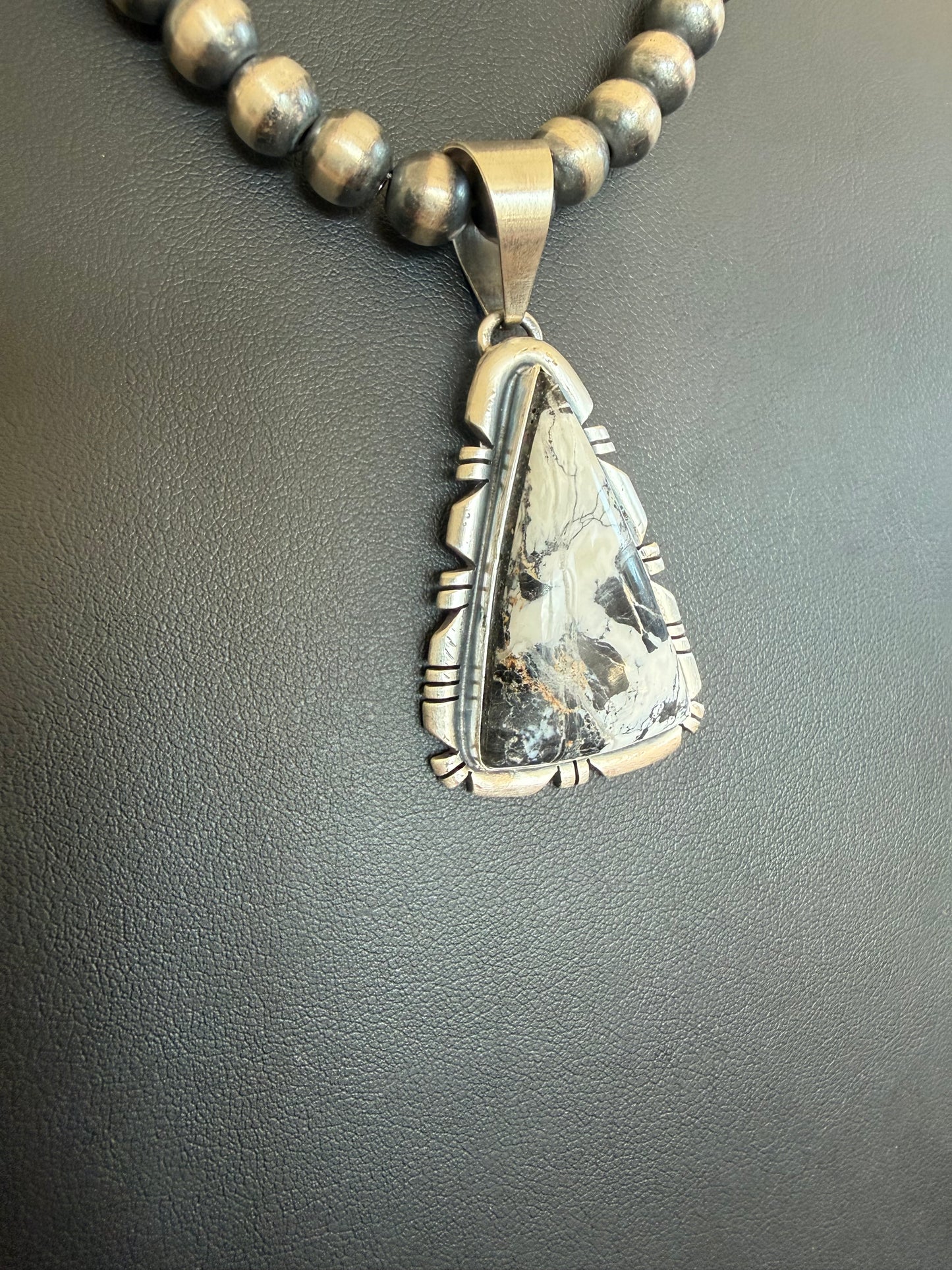 White Buffalo Pendant By Randy Billy