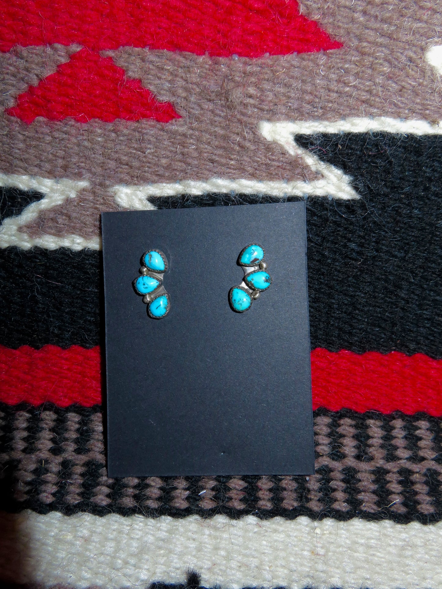 Sterling Silver and Kingman Turquoise Mini Earrings