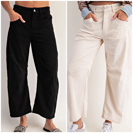 z.  Corduroy Barrel Pants