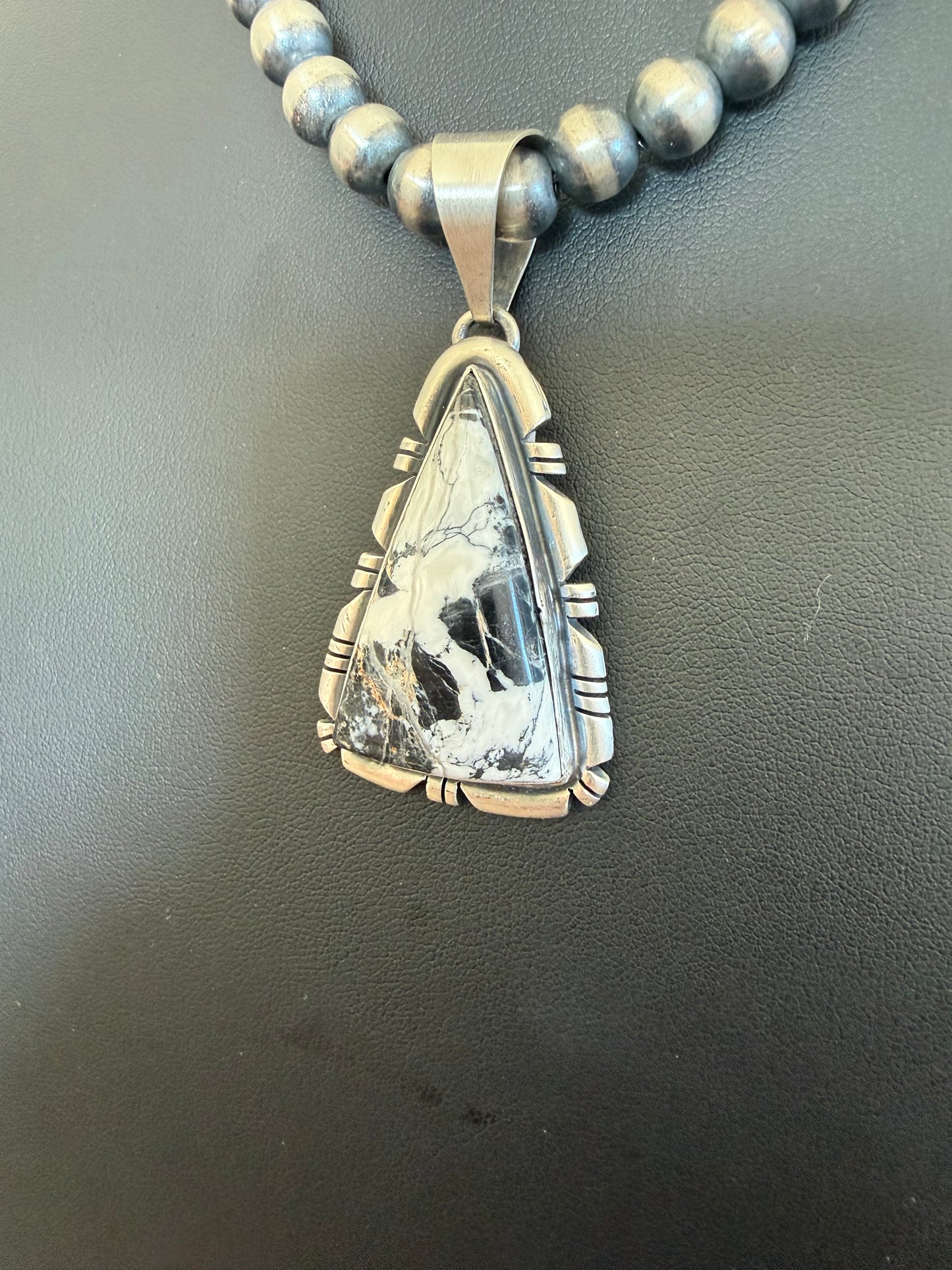White Buffalo Pendant By Randy Billy