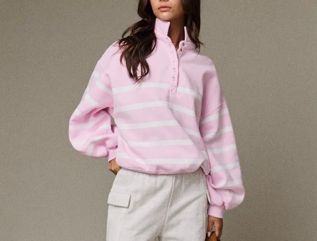 z   Addison Stripe Pullover