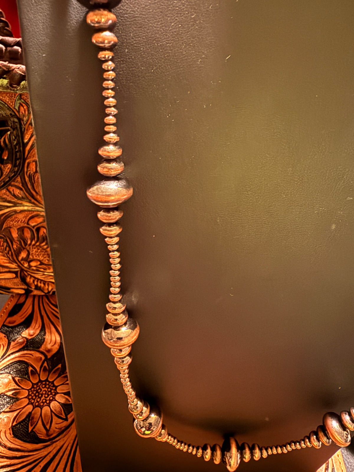 Mixed Copper Navajo Pearl  Style Necklace