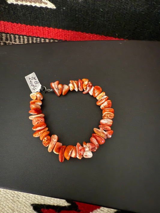 Orange Spiny Nugget Bracelet