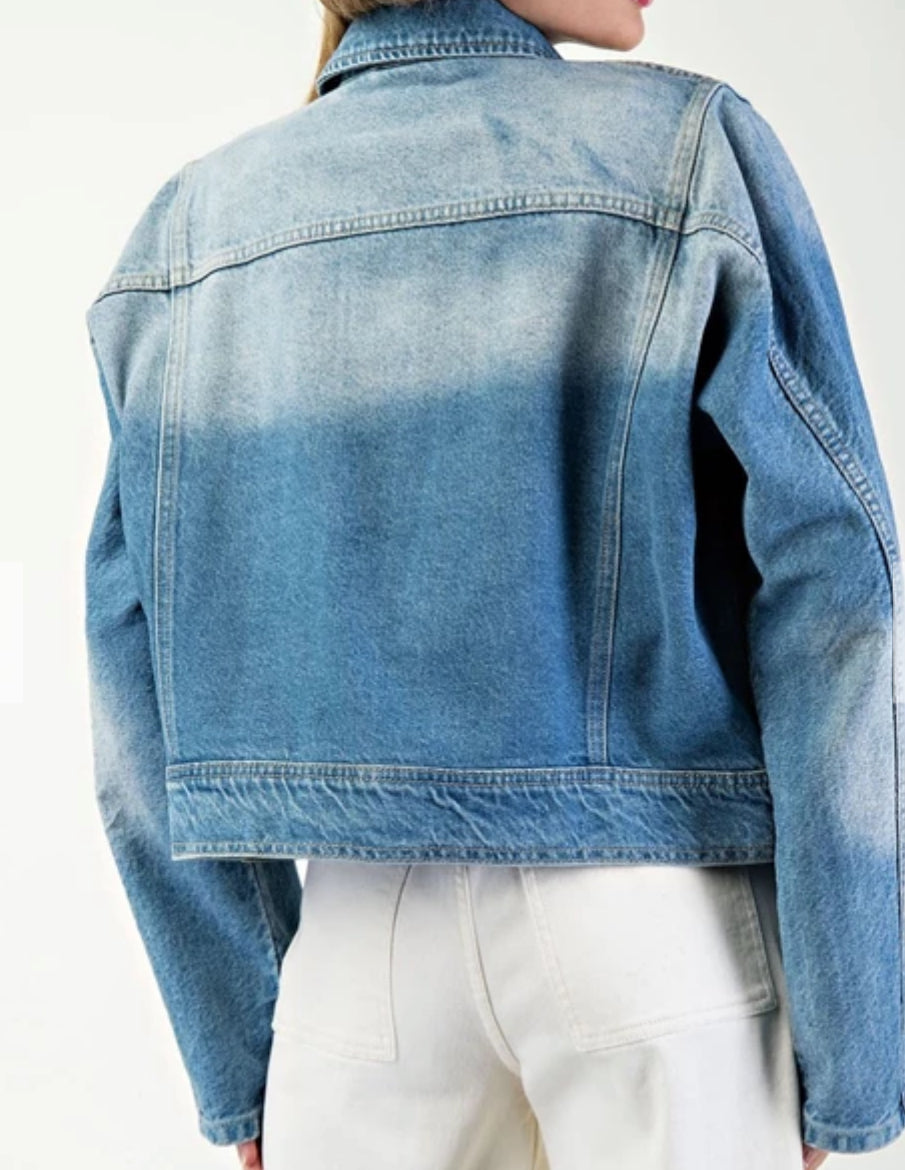 z   Denim Flap Pocket Jacket
