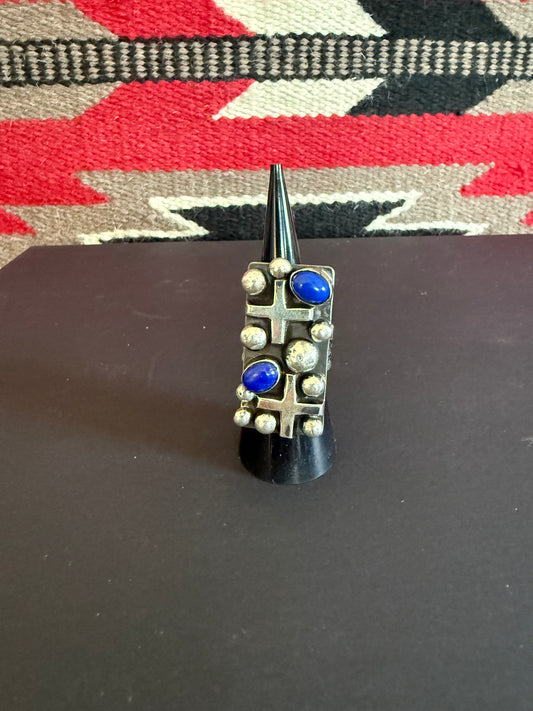 Sterling Silver and Lapis Ring By Chimney Butte Size 6 1/2