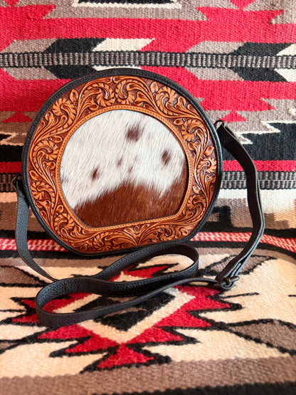 Canteen Genuine Western Leather Bag Hair-On O'Hlay