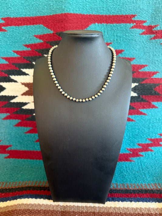 6mm Navajo Pearl Necklace 16" Long