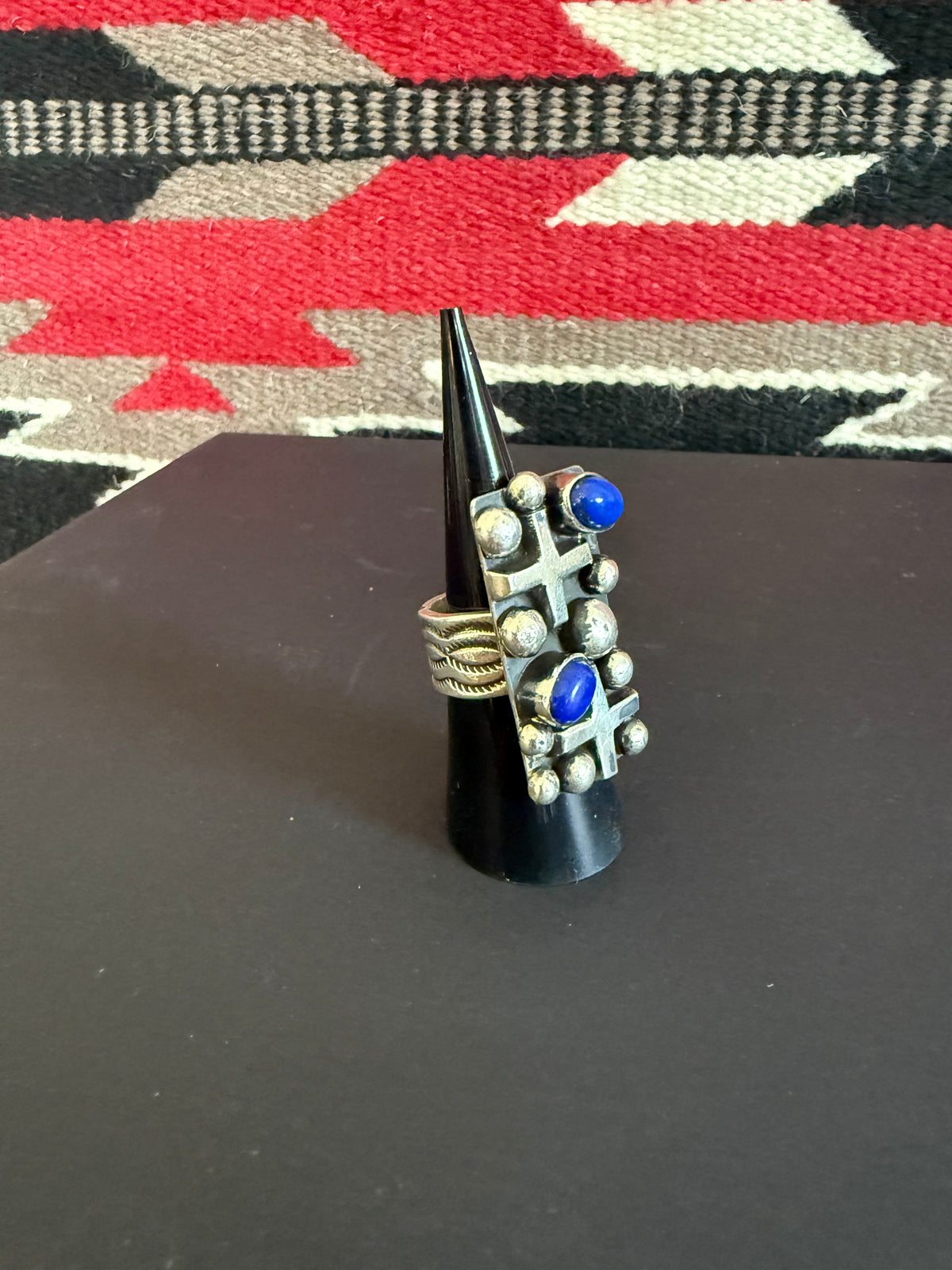 Sterling Silver and Lapis Ring By Chimney Butte Size 6 1/2