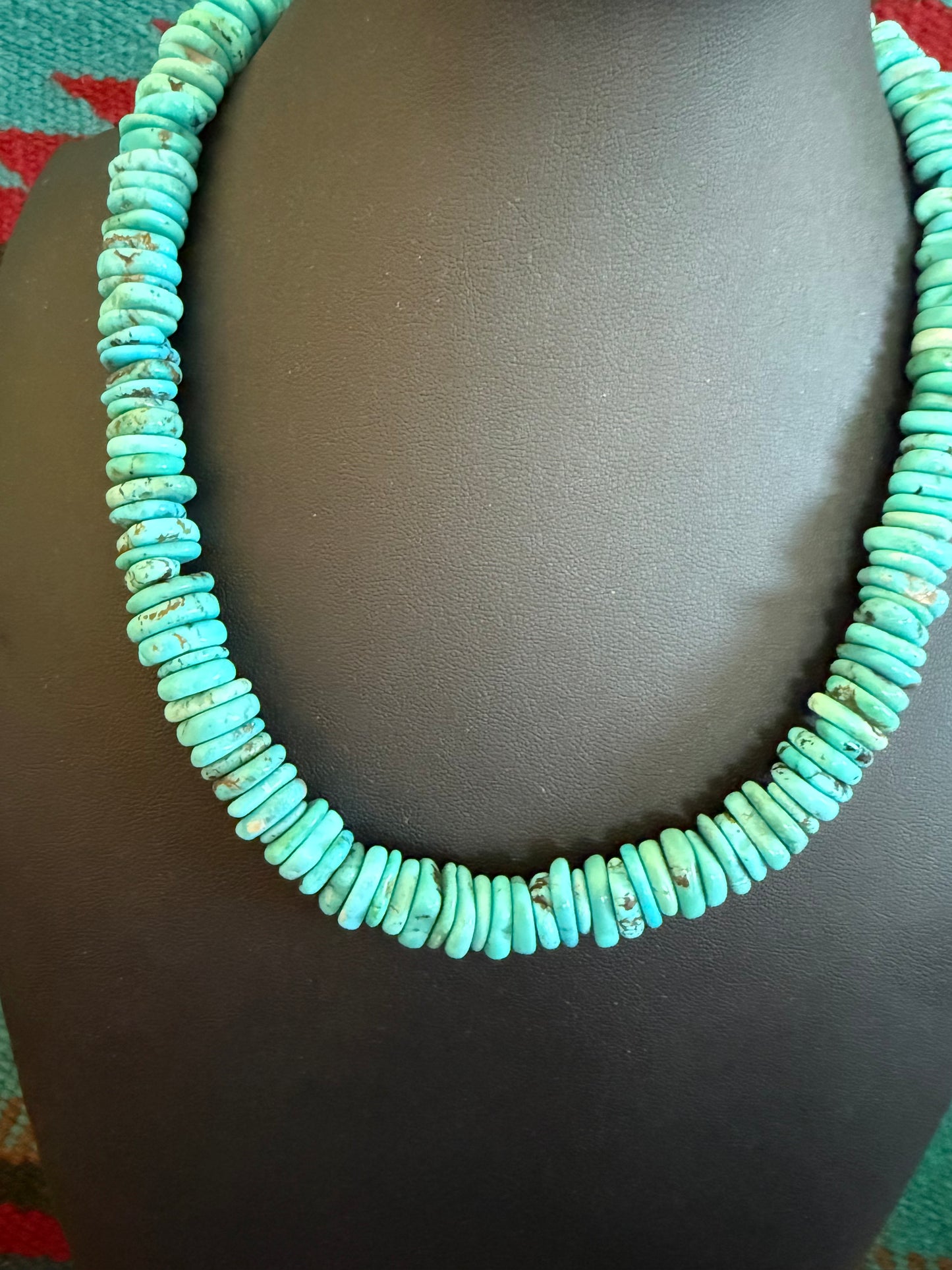 Turquoise Wafer Necklace C