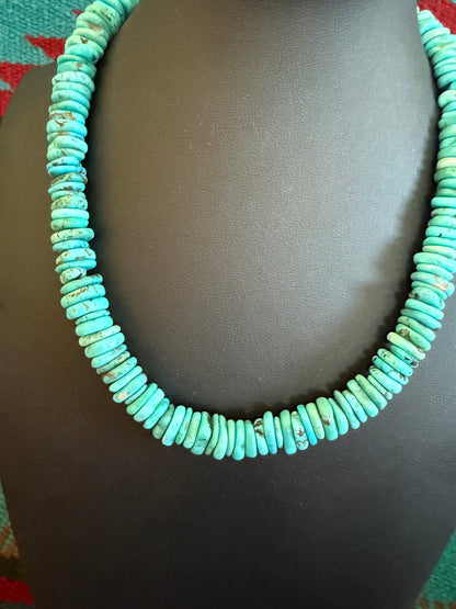 Turquoise Wafer Necklace C