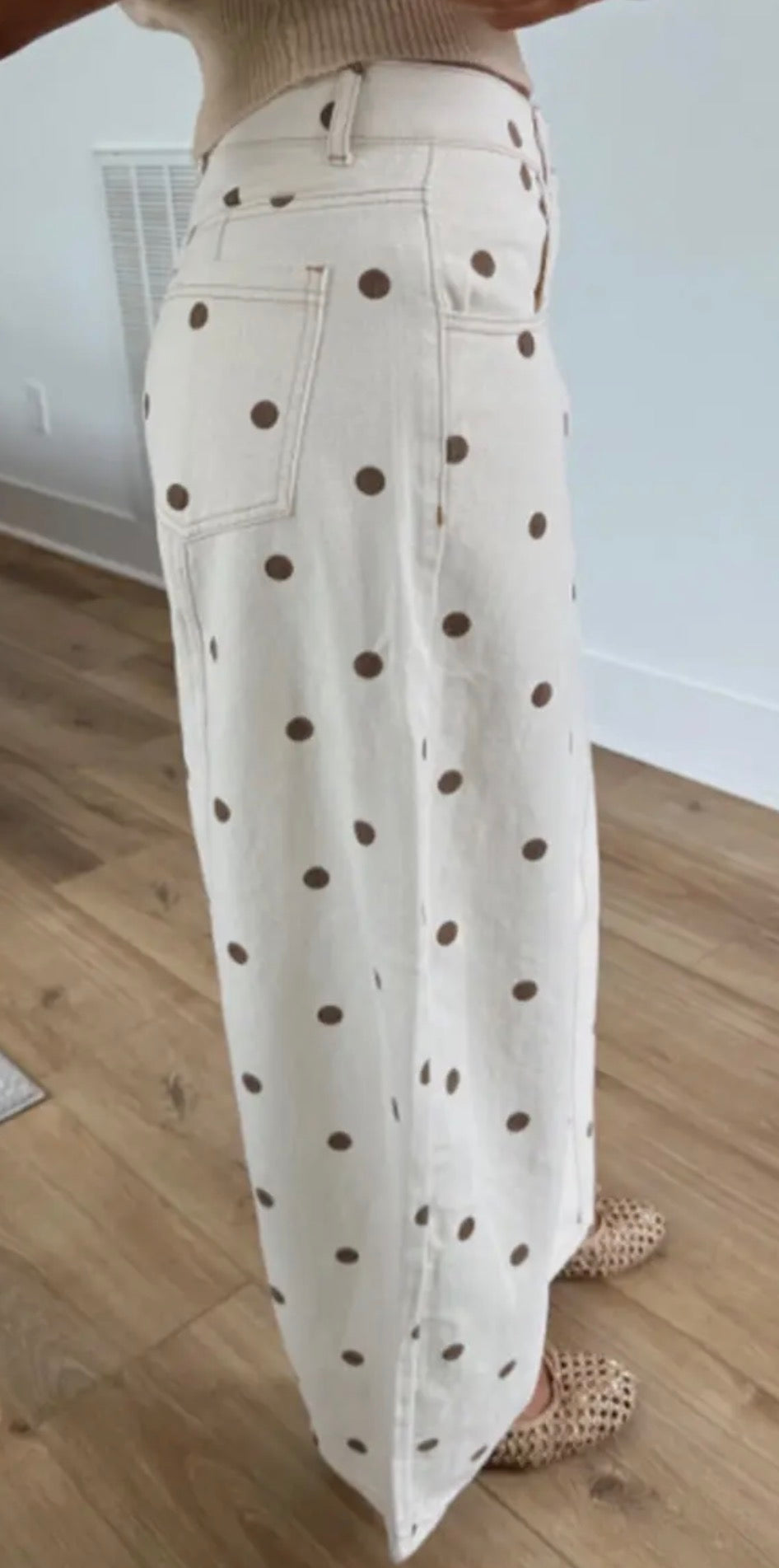z   Polka Dot Barrel Pants