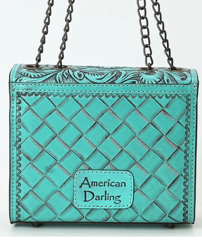 American Darling Hand-Tooled Leather Small Cross Body Bag