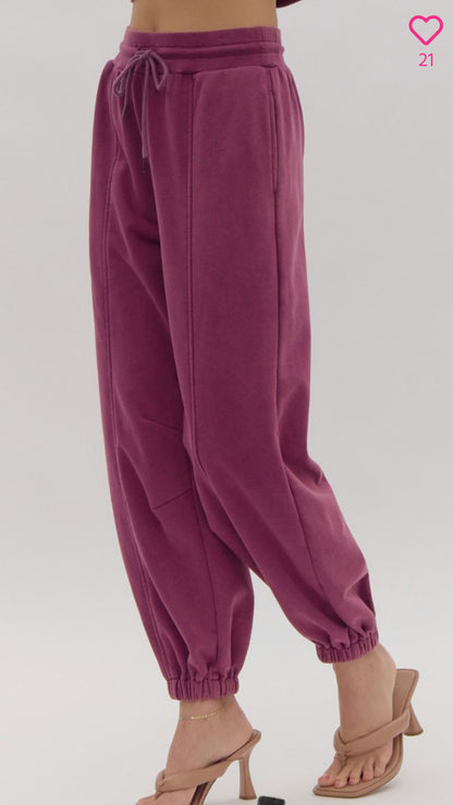 z   Plum Jogger Set