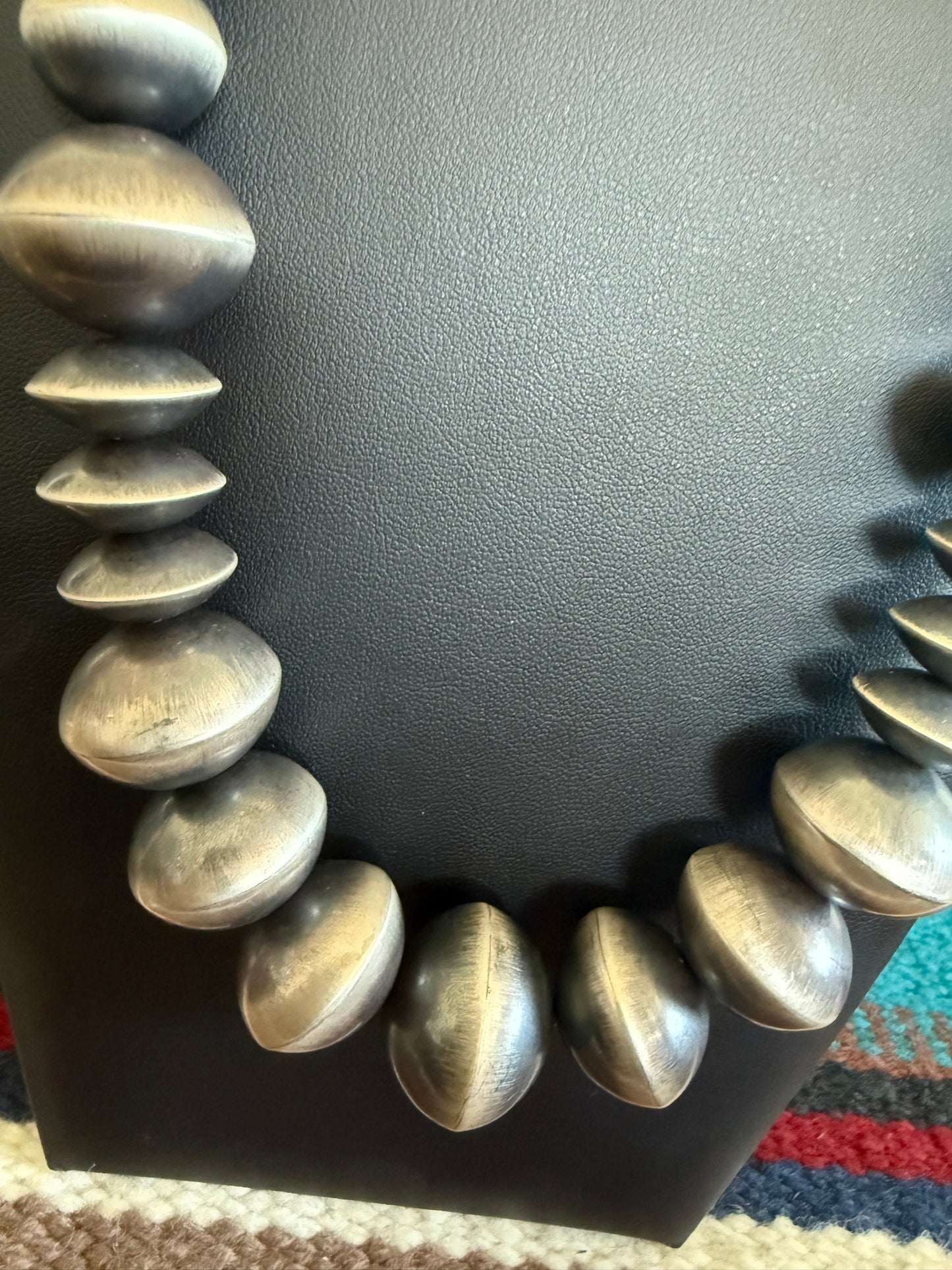 Handmade Rose Martin Graduated Navajo Pearl Necklace 26" Long