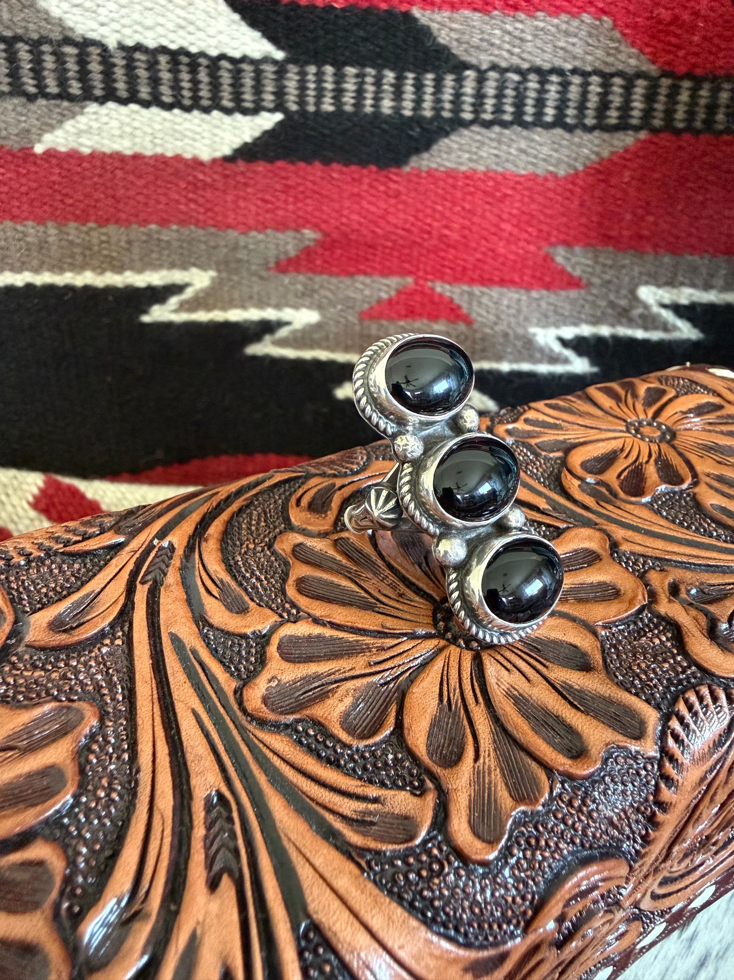 Black Onyx Stone Ring By Calvin Belen