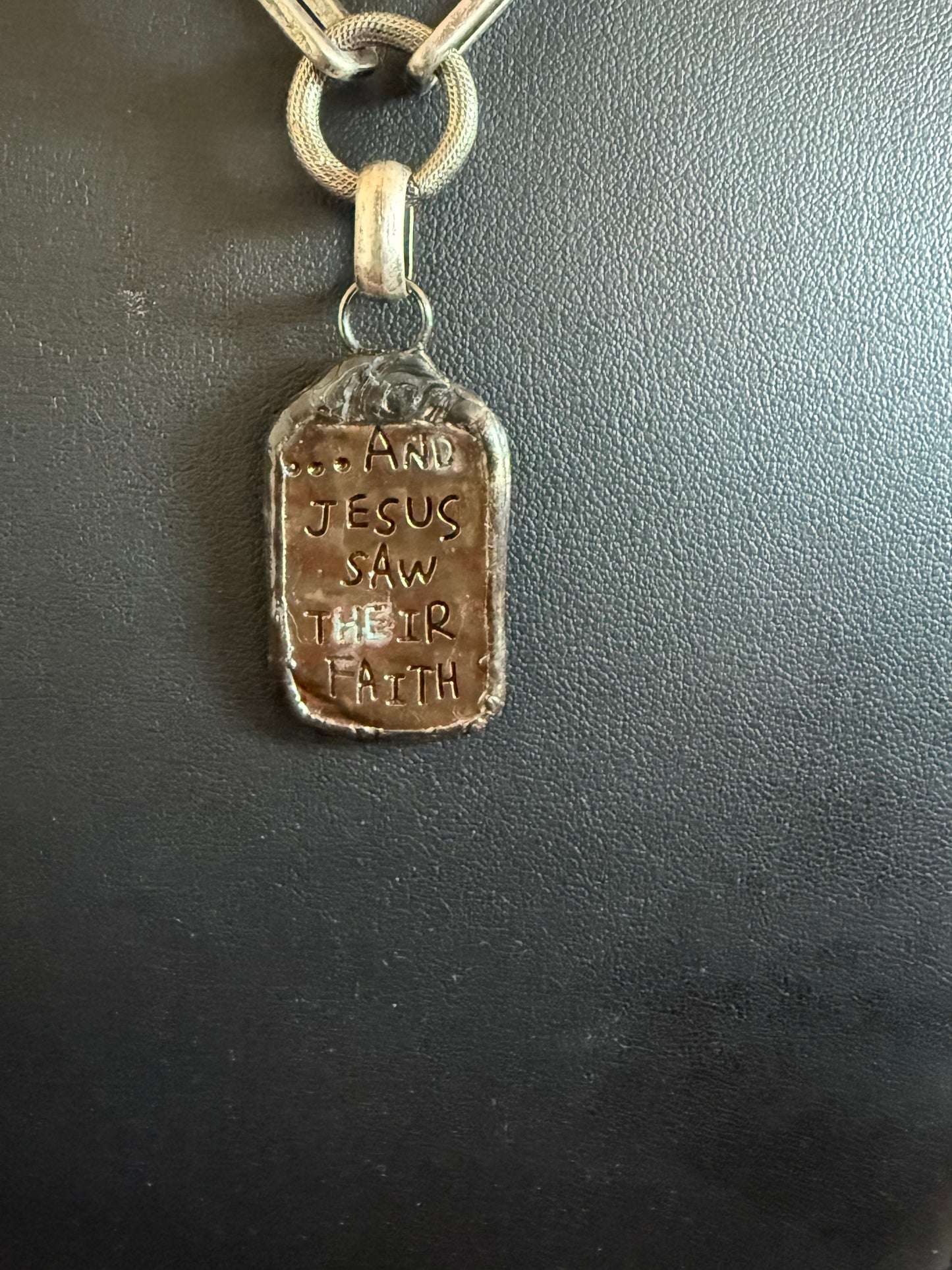 v2 Faith Link Chain Necklace 22" Long