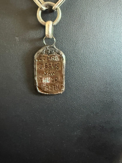 v2 Faith Link Chain Necklace 22" Long
