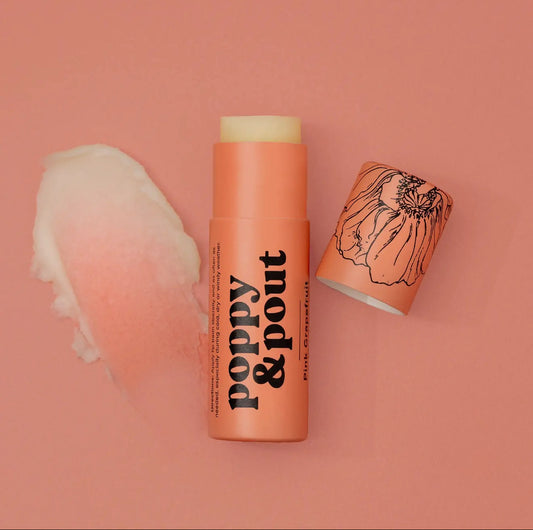 LB   Poppy & Pout Lip Balm Pink Grapefruit