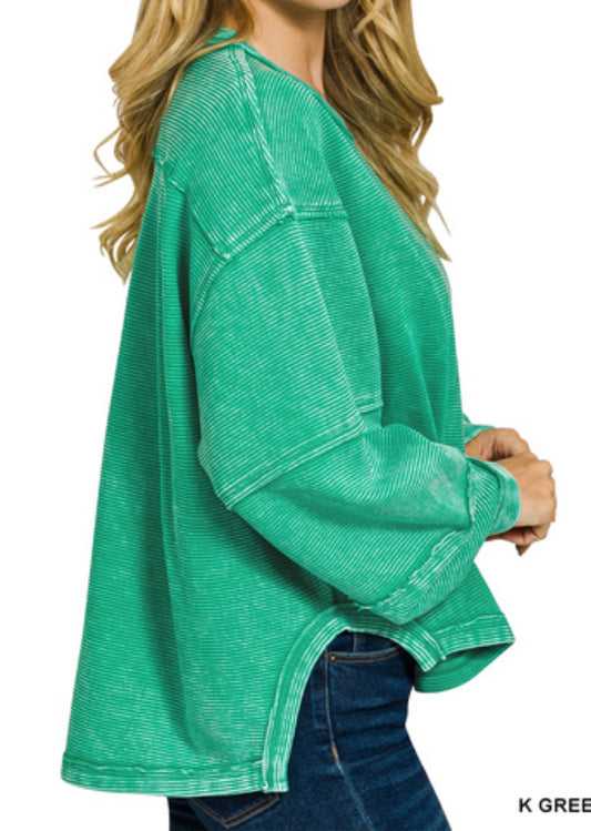 z   Acid Washed Pullover