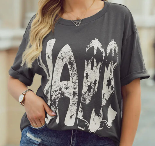 z   Vintage Yall Cowboy Boots graphic Tee