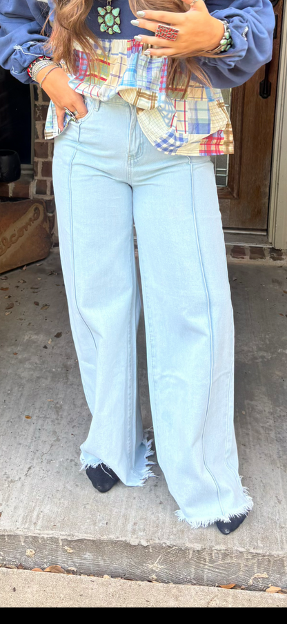 z   Light Washed Denim Pants