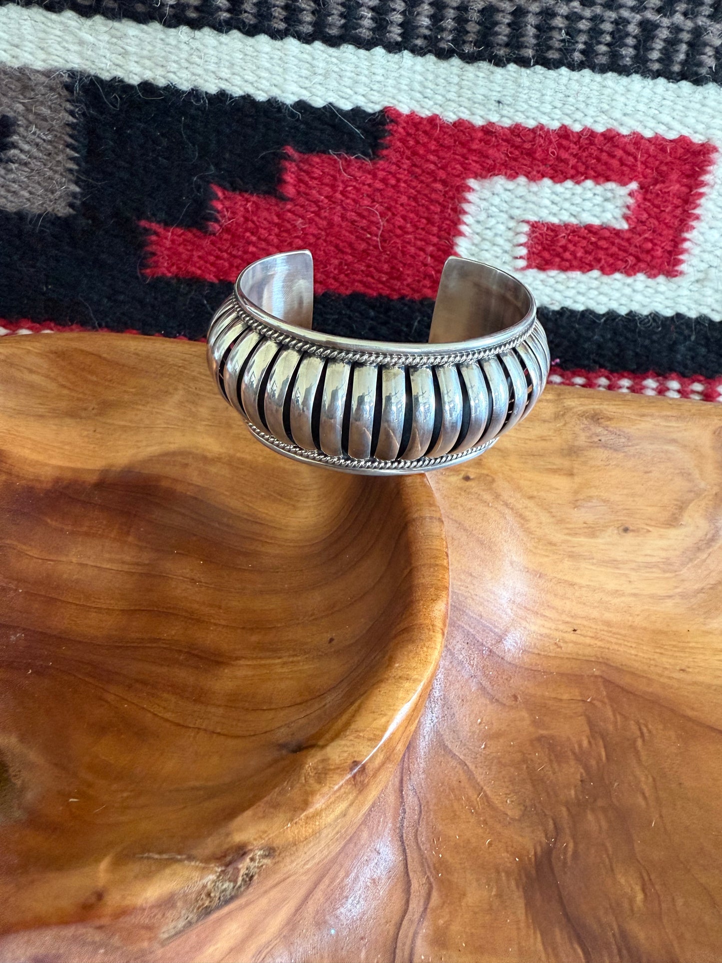 Sterling Silver Cuff by Navajo Priscilla Apache