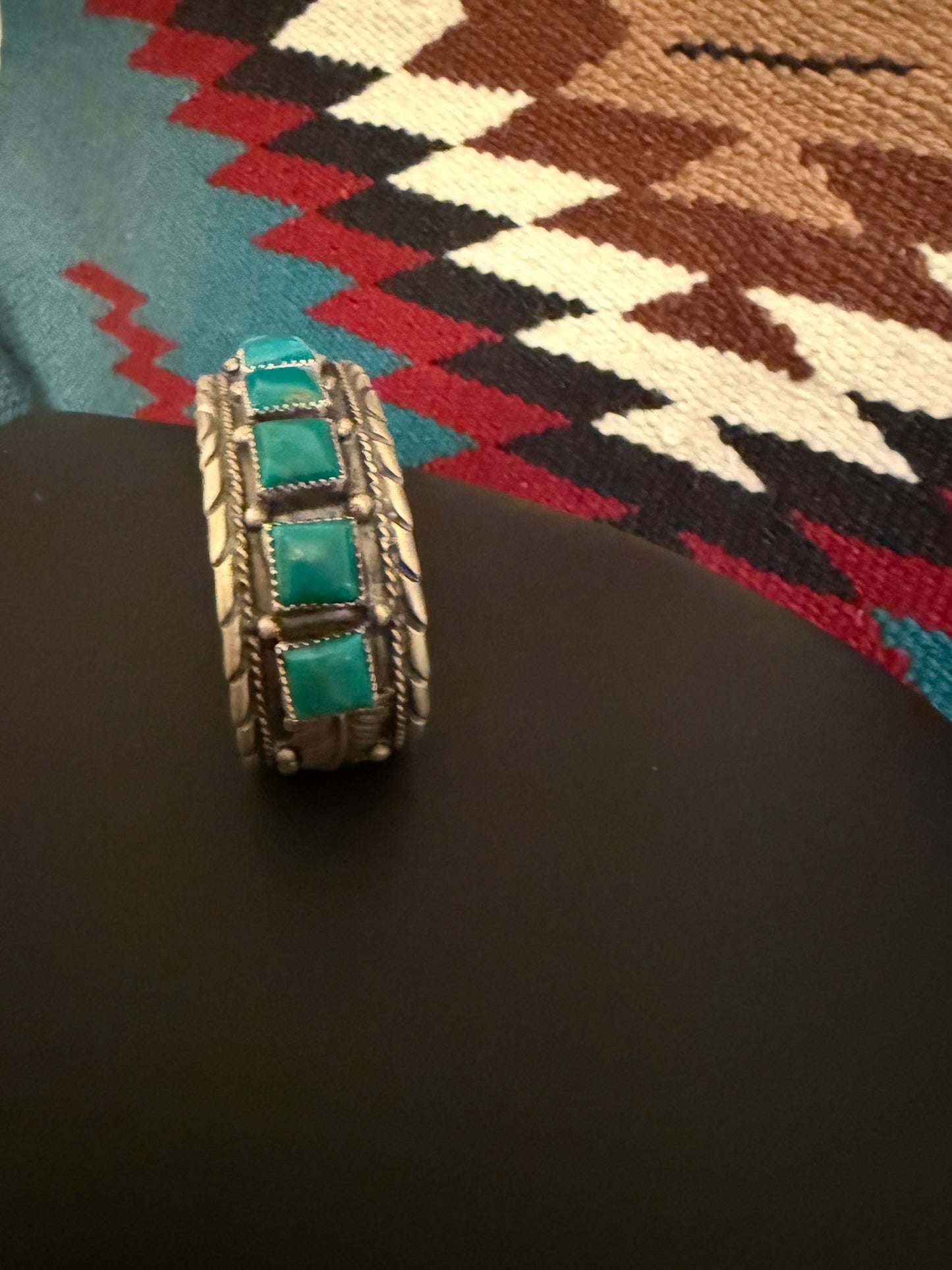 Handmade Sterling Silver and Kingman Turquoise Cuff