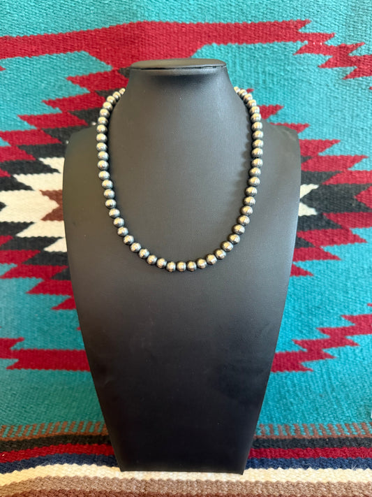 8mm Navajo Pearl Necklace 18" Long
