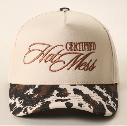 Certified Hot Mess Camo & Animal Print Trucker Cap