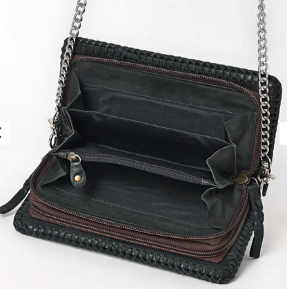 Crossbody Chain Strap Genuine Western Leather Bag