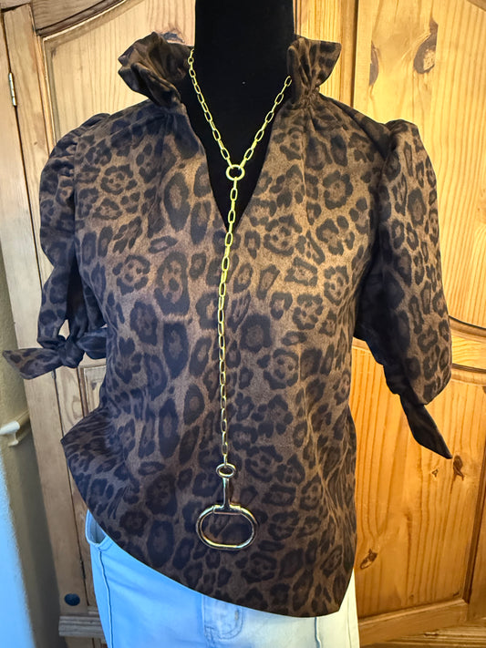 z   A Little Bit of Leopard Top