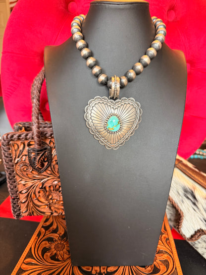 Sterling Silver Heart Pendant By Charles Johnson