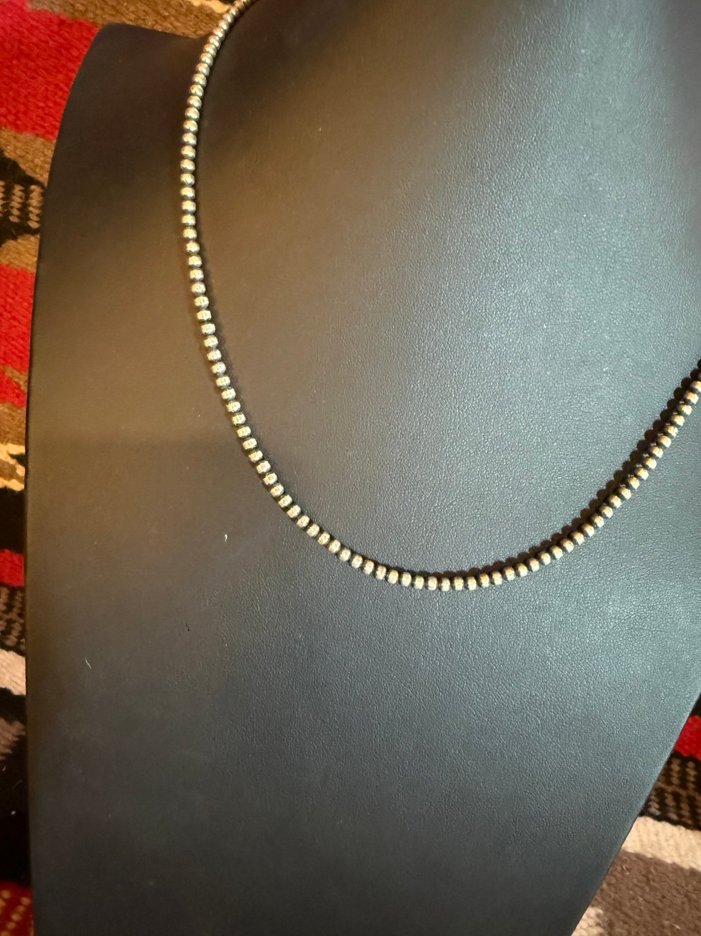 3mm Navajo Pearl Necklace 18" Long